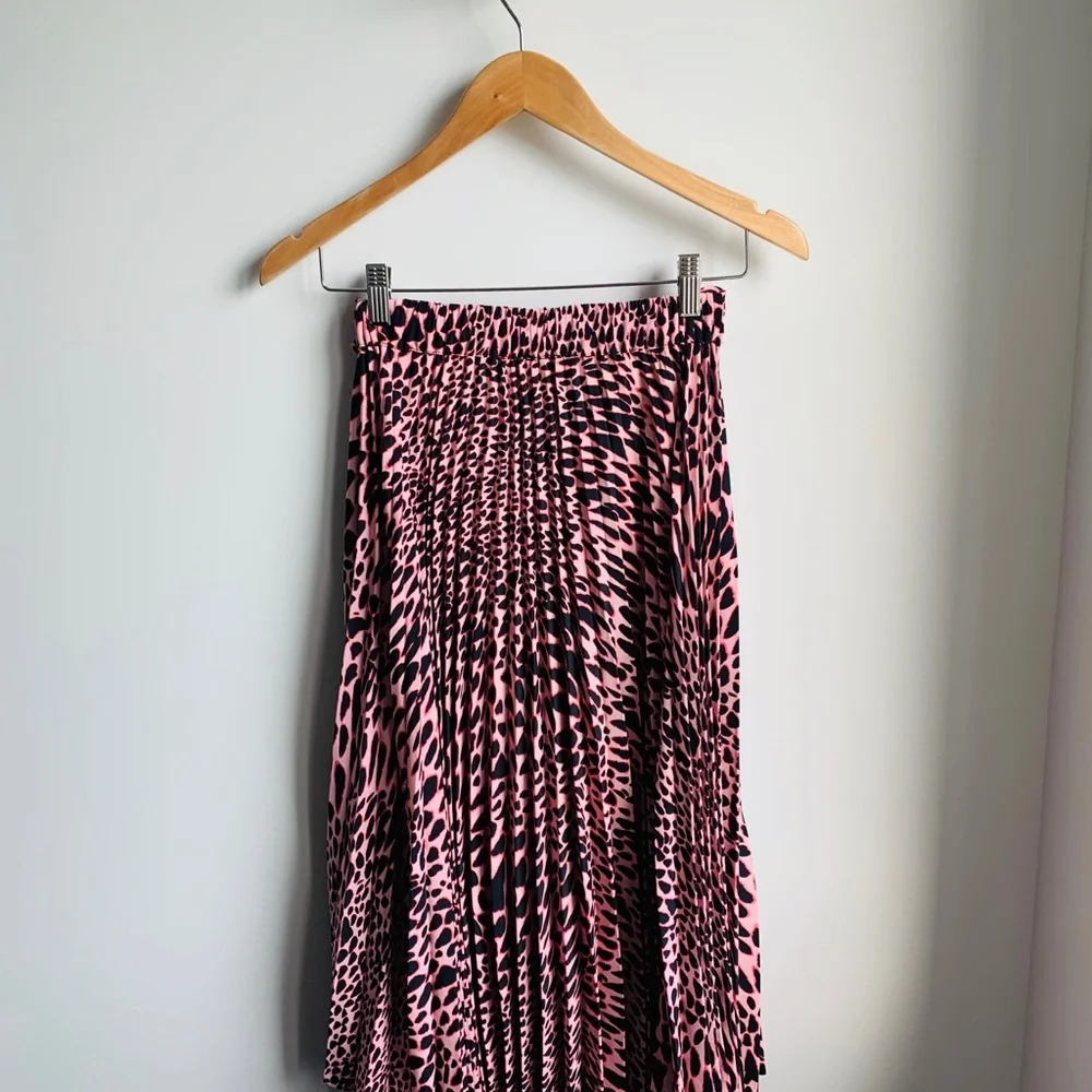 Topshop Flowy pink midi skirt - Picture 5 of 6